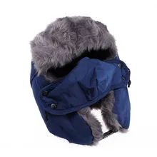 Унисекс зимняя шапка-ушанка охотничья шляпа ушанка подбородок ремень и шапка с защитой лица от ветра Русский стиль зимняя ушанка