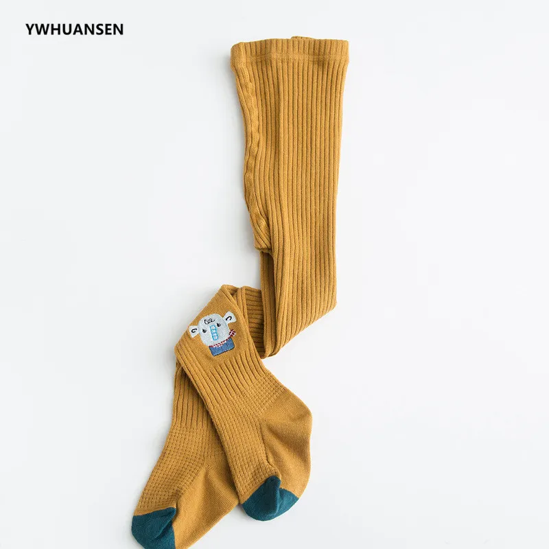 YWHUANSEN милые колготки с вышивкой животных для девочек от 1 до 10 лет модные