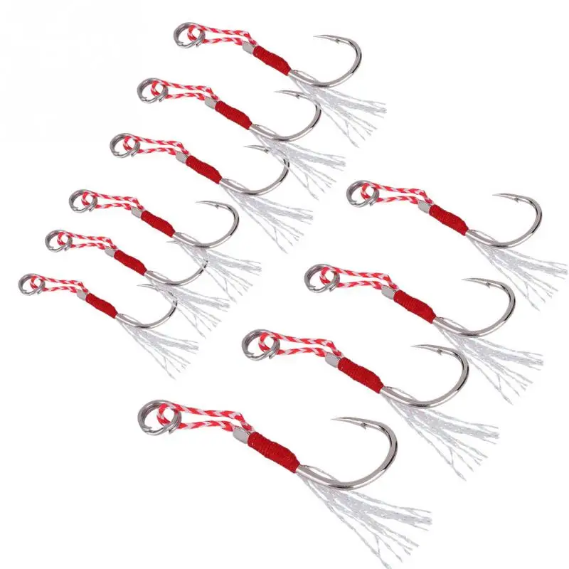 50pcs Iron Plastic Fishing Hooks 10 20 High Strength Metal Heavy Duty