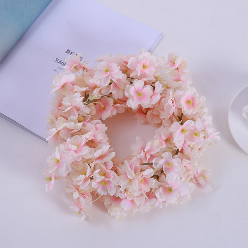 2pcs 180cm Long Cherry Vine Rattan Flowers For Wedding Arch Party Decoration White Vine Artificial Flowers Flores Garland Wreath 2pcs 180cm Long Cherry Vine Rattan Flowers For Wedding Arch Party Decoration White Vine Artificial Flowers Flores Garland Wreath