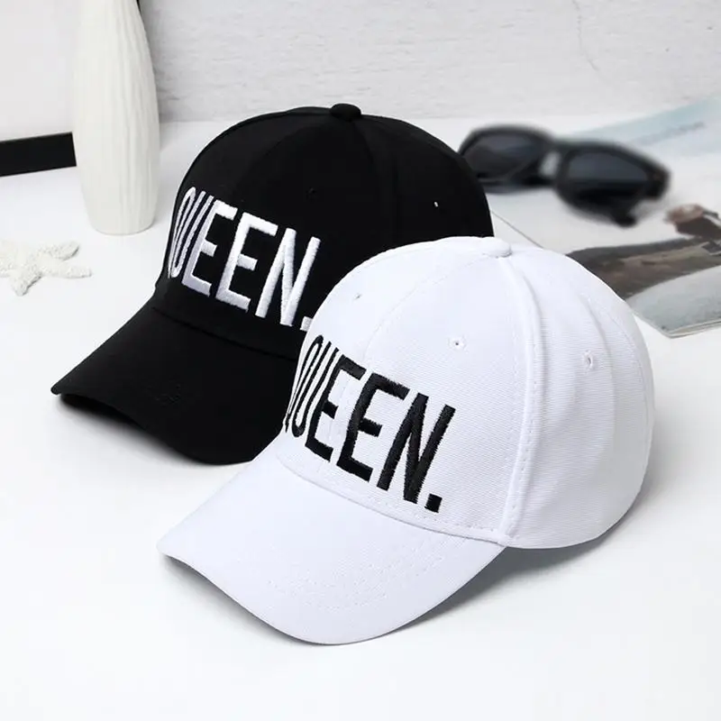 يغيب م النساء قبعة بيسبول الملك/الملكة إلكتروني المطرزة Snapback قبعة العشاق الأزياء قبعة بتصميم هيب هوب قبعات ترد لمكانها