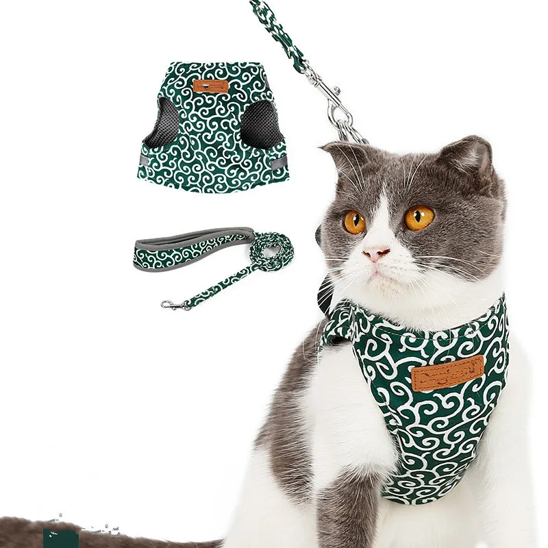 

Cat Adjustable Vest Harness with Leashes Small Pet Chest Strap Cat Rope Kitten Clothes