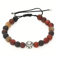 Популярные украшения натуральный мечта красный матирующий шарик Древний серебряный большой фрикадбол ткань бусинки бисера браслет