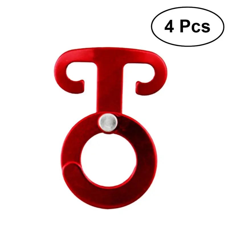 4 PCS/ Pack Camping Tent Peg Aluminum Alloy Guyline Cord