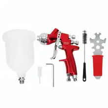 Высокая распыление пневматические краски Воздушный пистолет-распылитель Аэрограф инструмент 1,4 мм Калибр 600 мл мебель пистолет
