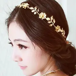 Лидер продаж 1 шт. новые листья оголовье набор для волос дрель для женщин простой эластичный обруч для волос Мода Корея Свадебные невесты