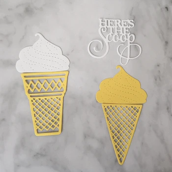 

Ice Cream Dies Metal Cutting Dies Stencils for Scrapbooking Album Sweet Tube Craft Die Cut for Card Making Decoration Embossing