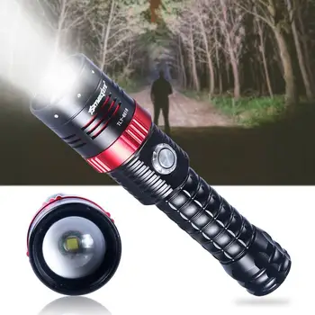 

T6 Rechargeable Tactical 18650 Battery AC Charge Lamp Torch SKYWOLFEYE Adjustable Focus Torch Aluminum Alloy Flashlight