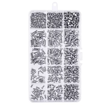 

Suleve MXST2 480Pcs M2.5/M3/M4 Torx Machine Screw 304 Stainless Steel Pan Head Bolt Nut Assortment for DIY Woodworking