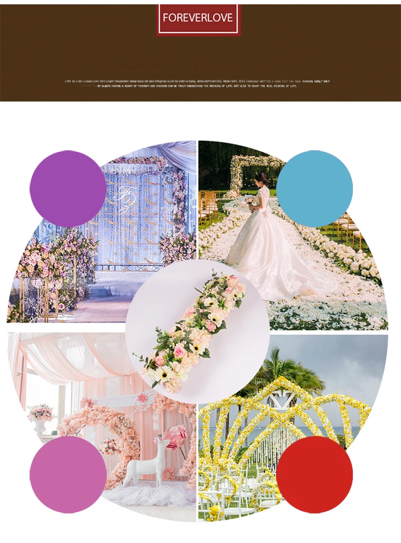DIY 1M wedding flower decor for iron arch artificial flower arrangement supplies Road lead cited flower Row Window T station DIY 1M wedding flower decor for iron arch artificial flower arrangement supplies Road lead cited flower Row Window T station