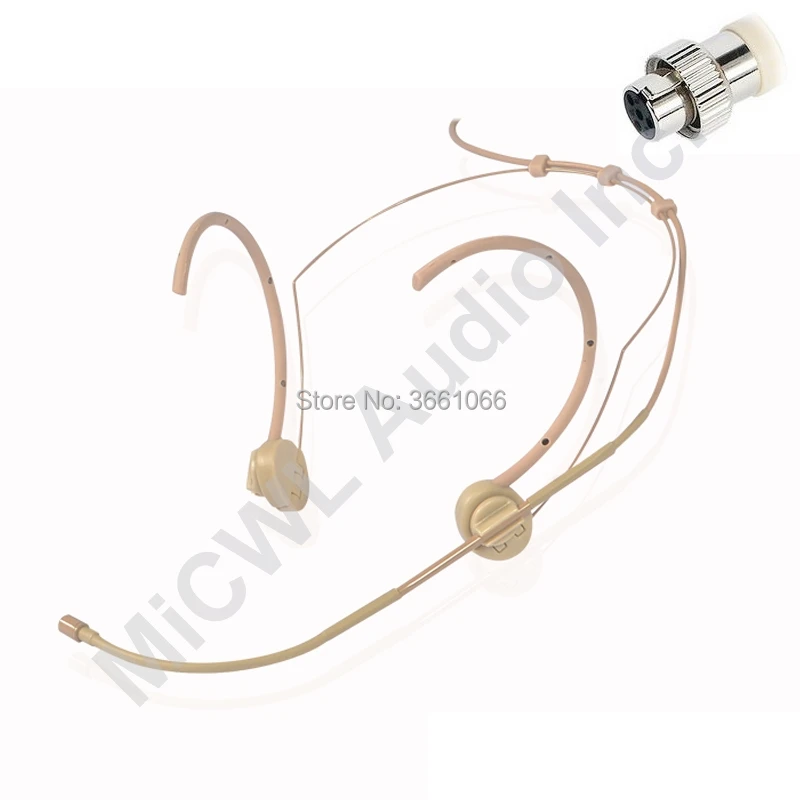 Carnagione Pieghevole Dual Hook Head Auricolare Microfono Per Sennheiser G1 G2 G3 Wireless 3.5Mm Lock Stereo Shure Ulx Slx Akg