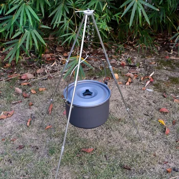 

Aluminum Alloy BBQ Grills Dutch Oven Hanging Tripod Portable Folding Outdoor Camping Picnic BBQ Tripod Cooking Campfire Grills