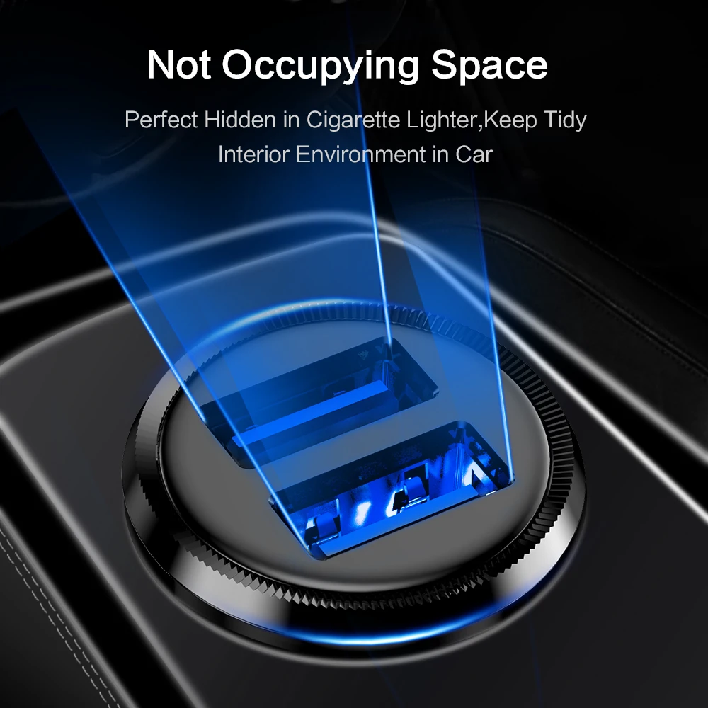 FLOVEME المزدوج USB شاحن سيارة للجوال هاتف لوحي مصغرة 3.1A سريع شاحن سيارة USB شاحن آيفون Xiaomi هواوي شاحن