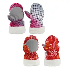 Зимние перчатки на Рождество Детские утолщенные теплые лыжные перчатки милые водонепроницаемые ветрозащитные спортивные перчатки рождественские подарки