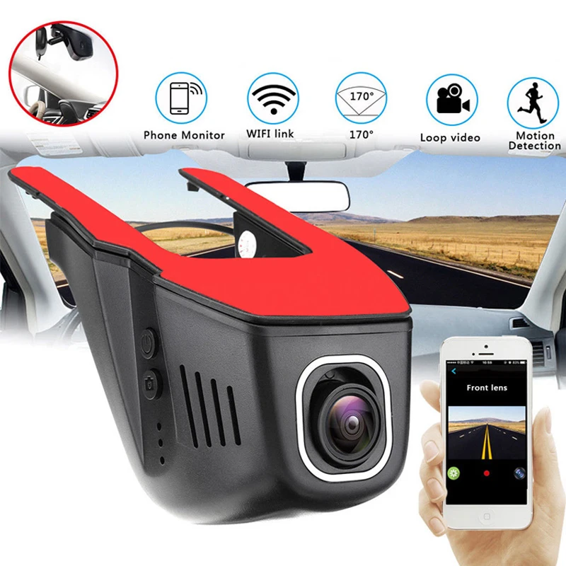 Скрытый Автомобильный видеорегистратор 1080P Wi Fi ночное