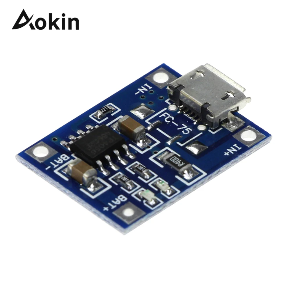 

TP4056 5V 1A Micro USB 18650 Lithium Battery Charging Board Charger Module Protection Dual Functions for arduino Diy Kit