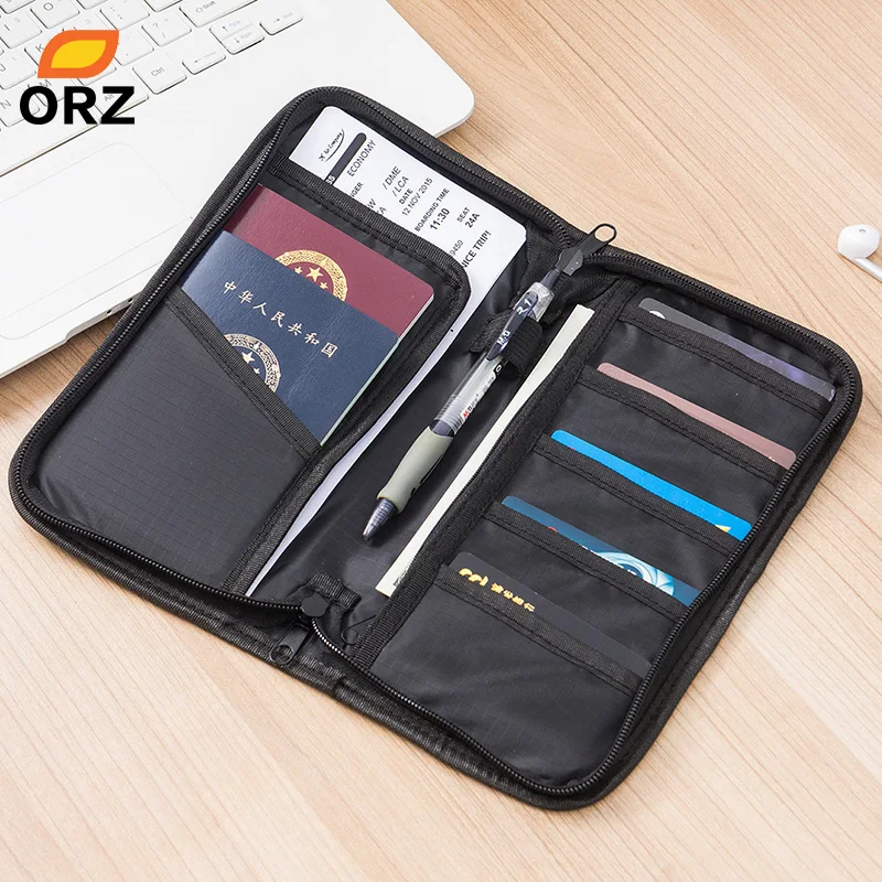 

ORZ Travel Passport Storage Bags Oxford Cloth Air tickets Storage Case Credit Card ID Card Organizer Holder Bag