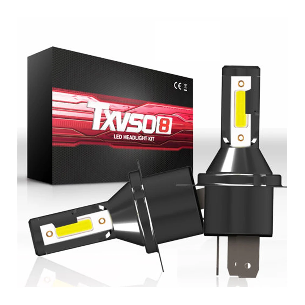 2 Pcs H4 Car Front LightLED Bulbs Bi Hi/Lo Waterproof 110W 26000LM 6000K Headlight Conversion