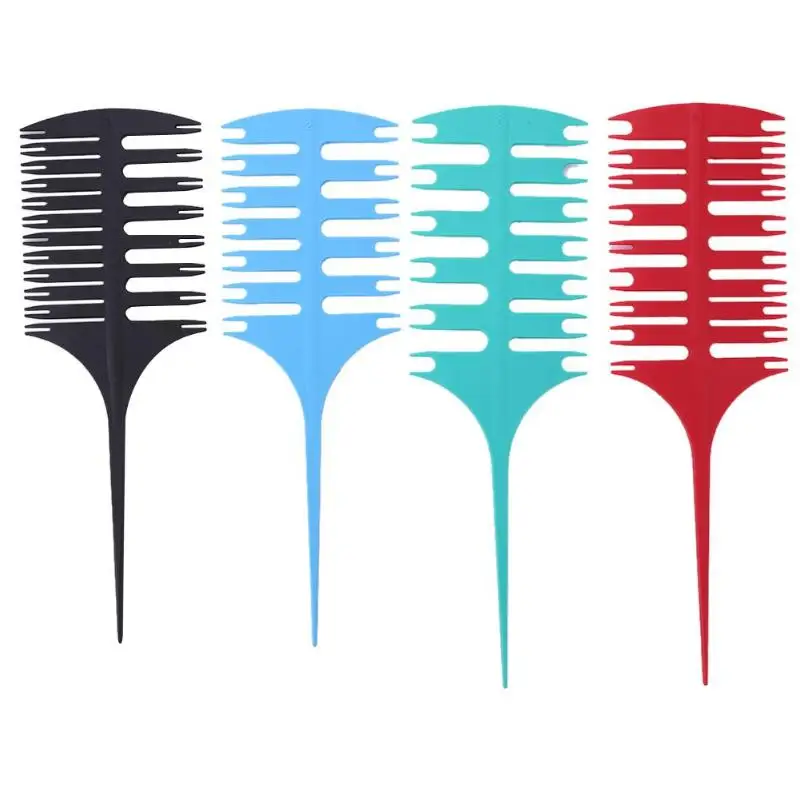 

4pcs/set Anti-static Hair Dyeing Highlighted Combs Fish Bone Coloring Comb
