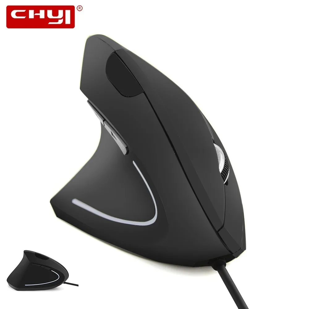 

CHYI Left Hand Vertical Ergonomic Wired Left Handed Mouse Optical Usb Powered Computer Mause 800-1200-1600DPI PC Mice For Laptop