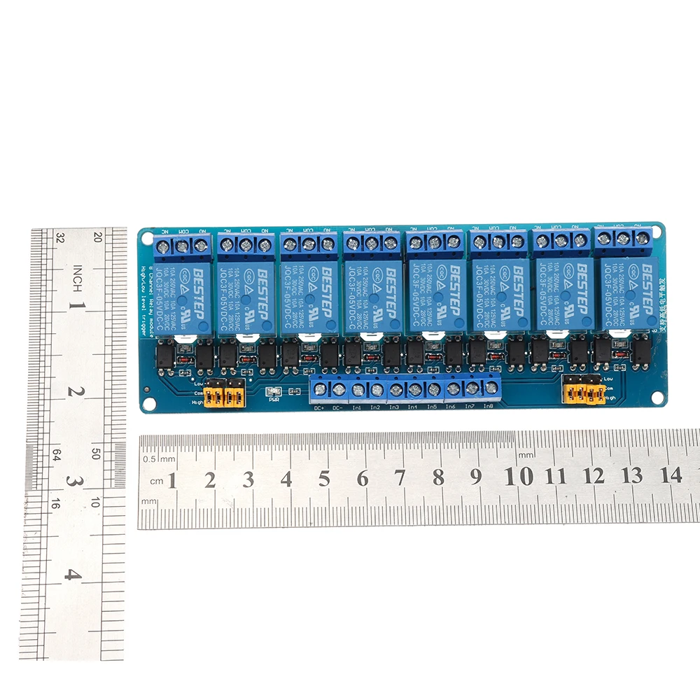 

1PCS 8 Channel 5V Relay Module High And Low Level Trigger For Arduino AC 250V/10A DC 30V/10A Relay Module