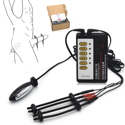Electric Shock Anal Dildo Vibrator Electro Pulse Prostate Stimulator Plug Vibrating Ring Sex Toys Masturbator For Men Women | Красота и