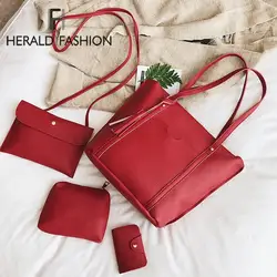 Herald модные женские туфли сумка Качество Кожа Женский сумки с кисточкой большой ёмкость Повседневная эко-сумка женская