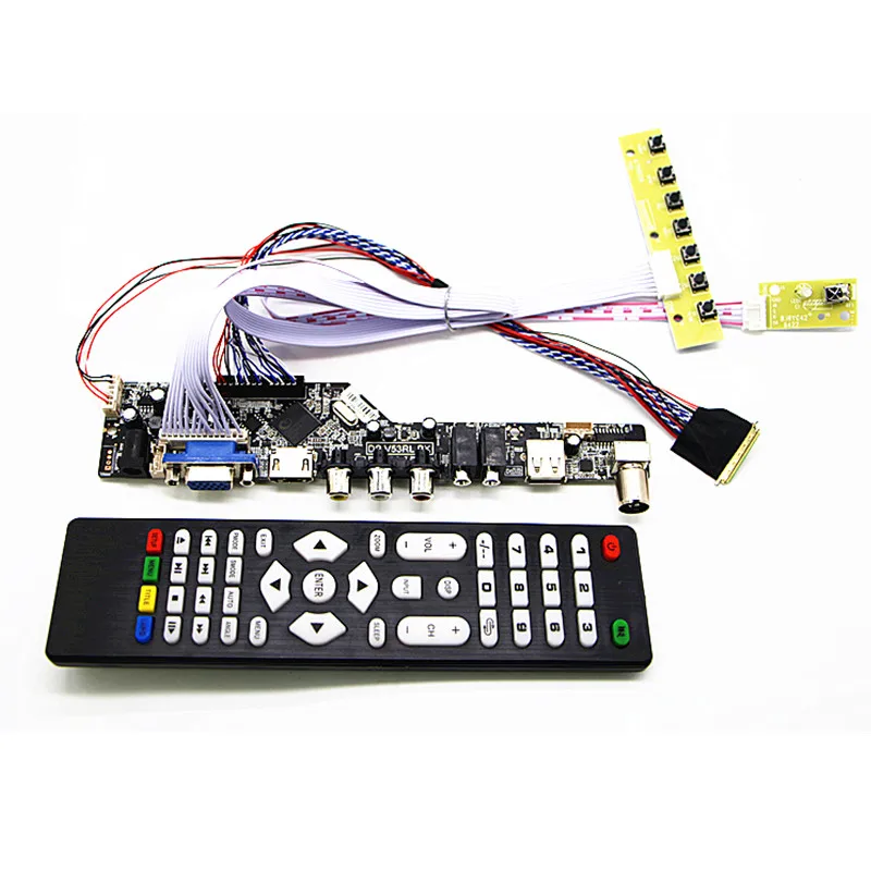 

TV+HDMI+VGA+AV+USB+AUDIO TV LCD Controller Board kit 17.3" N173O6-L02 B173RW01 1600*900 LCD controller board DIY kits