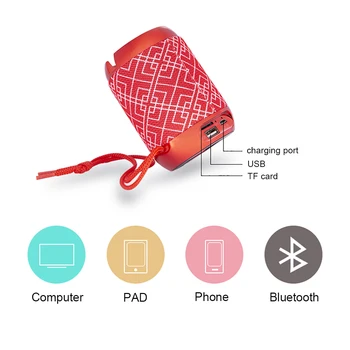 

KEBIDU Hot Outdoor Waterproof Bluetooth Speaker Wireless Loudspeaker Mp3 Stereo Music Player Support TF Card For Gift For Party