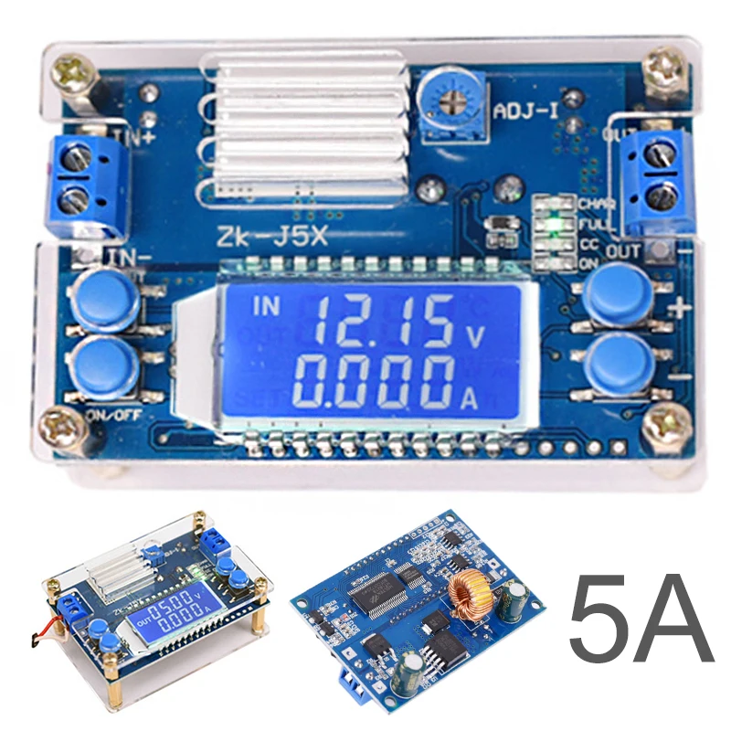 

1pc LCD Digital Board Buck Module 5A DC-DC Boost Buck Step-down Constant Voltage Current Power Supply Module