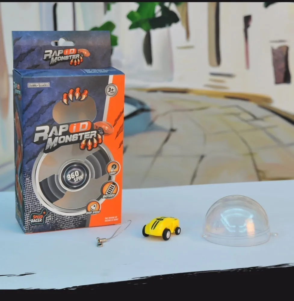 Mini Stunt Car Colorful Light Hight Speed 360 Rotation Spin Car Gift Mini Lovely Toy Vehicle Portable Transparent Sphere