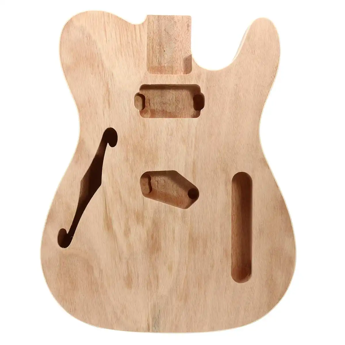 

DIY Electric Guitar Mahogany Wood Body Telecaster Thinline Style Body Part Single F Hole Musical Instrument for Electric guitars