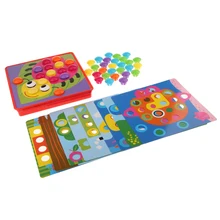Creative Mosaic Mushroom Nail Kit Educational Toys Button Art Kids Child Toy