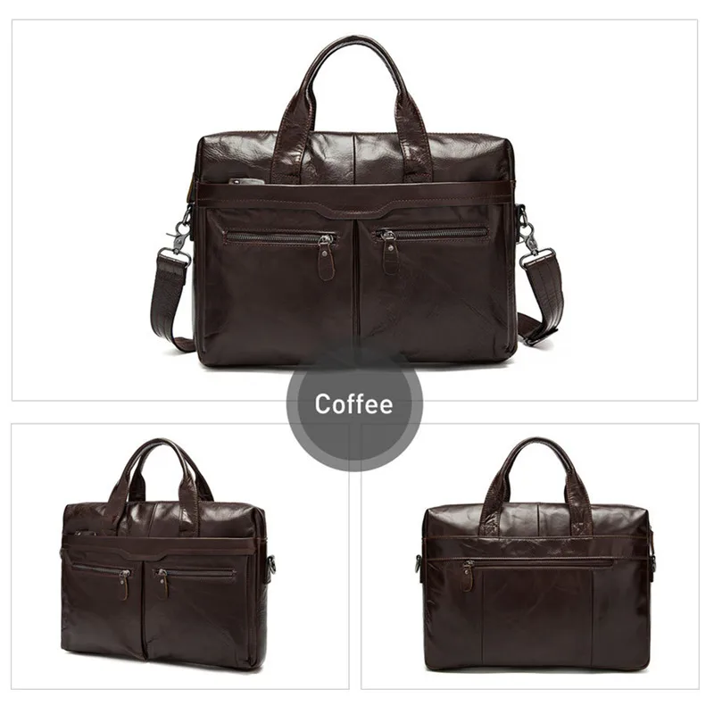 جديد حقيبة الرجال حقائب جلدية الرجال أكياس جلد طبيعي الكتف Crossbody أكياس حقيبة لابتوب رجل الأعمال حقيبة حقيبة يد
