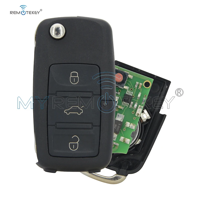 Пульт дистанционного управления Remtekey 1JO 959 753 315 DJ 3 кнопки 2001 МГц для VW Skoda Passat Golf Jetta