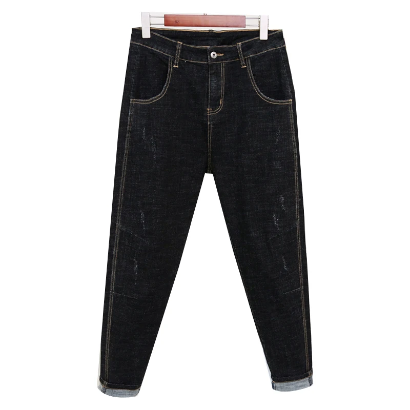 

Spring Autumn Vintage Boyfriend Jeans For Women High Waist Denim Jeans Ladies Ripped Pencil Jeans Woman Trousers Plus Size 5XL