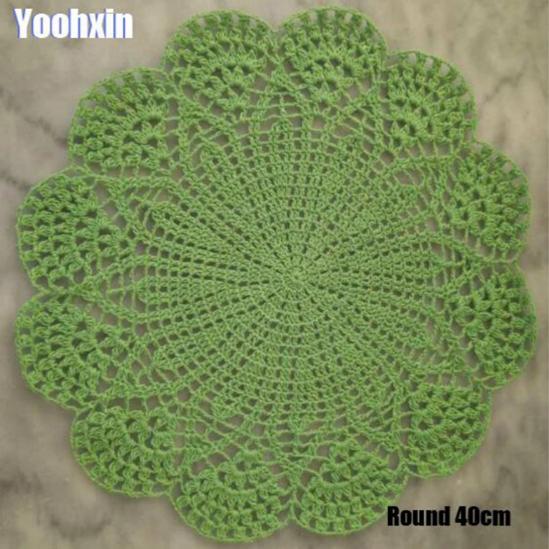 

Luxury Cotton Placemat Cup Coaster Mug Kitchen Christmas Dining Pot Table Place Mat Cloth Lace Crochet Tea Coffee Doily Dish Pad