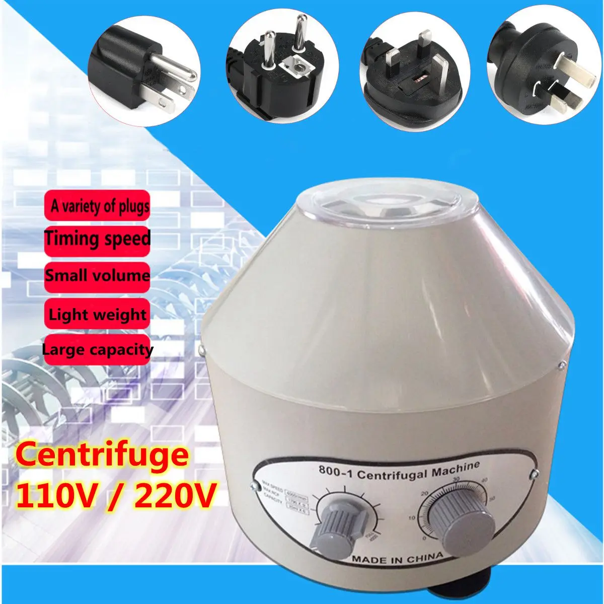 

Desktop 800-1 110V/220V 4000Rpm Electric Centrifuge Laboratory Medical Practice Lab Centrifuge Electrical Equipment