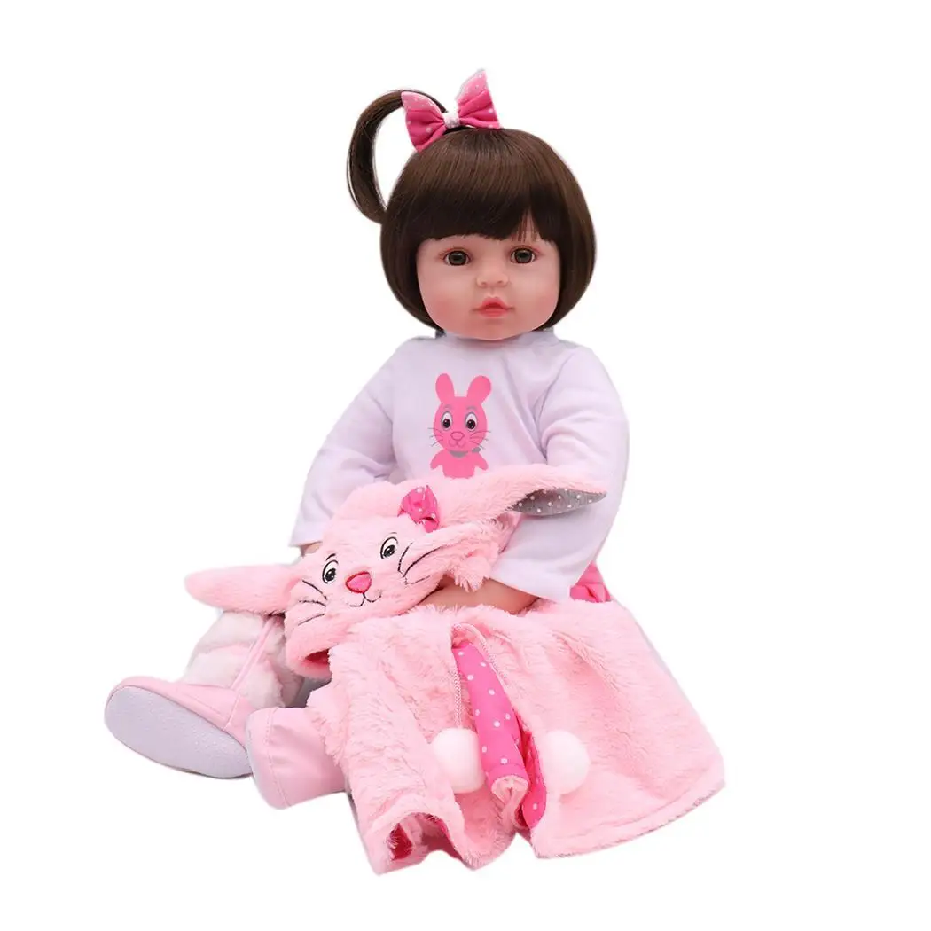 

48CM bebe doll reborn baby doll Handmade Silicone adorable reborn toddler Bonecas girl kid lol menina de silicone doll surprice