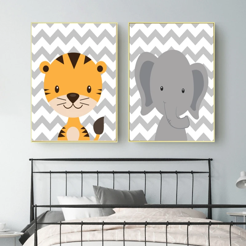 jungle animal wall art