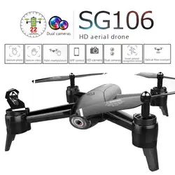 SG106 Drone 2,4 Ghz 4CH Wi-Fi FPV оптического потока Dual 720 P HD Вертолет камеры последующих Квадрокоптер с автономным режимом селфи Дрон