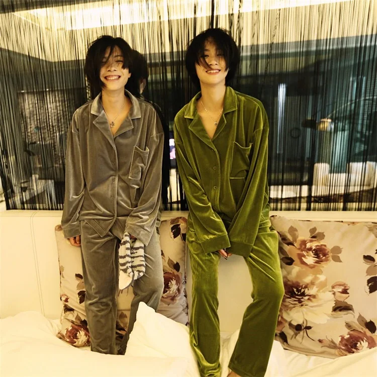 

yomrzl A526 new arrival daily spring,autumn and winter women's pajama set keep warm sleep set indoor and outside clothes