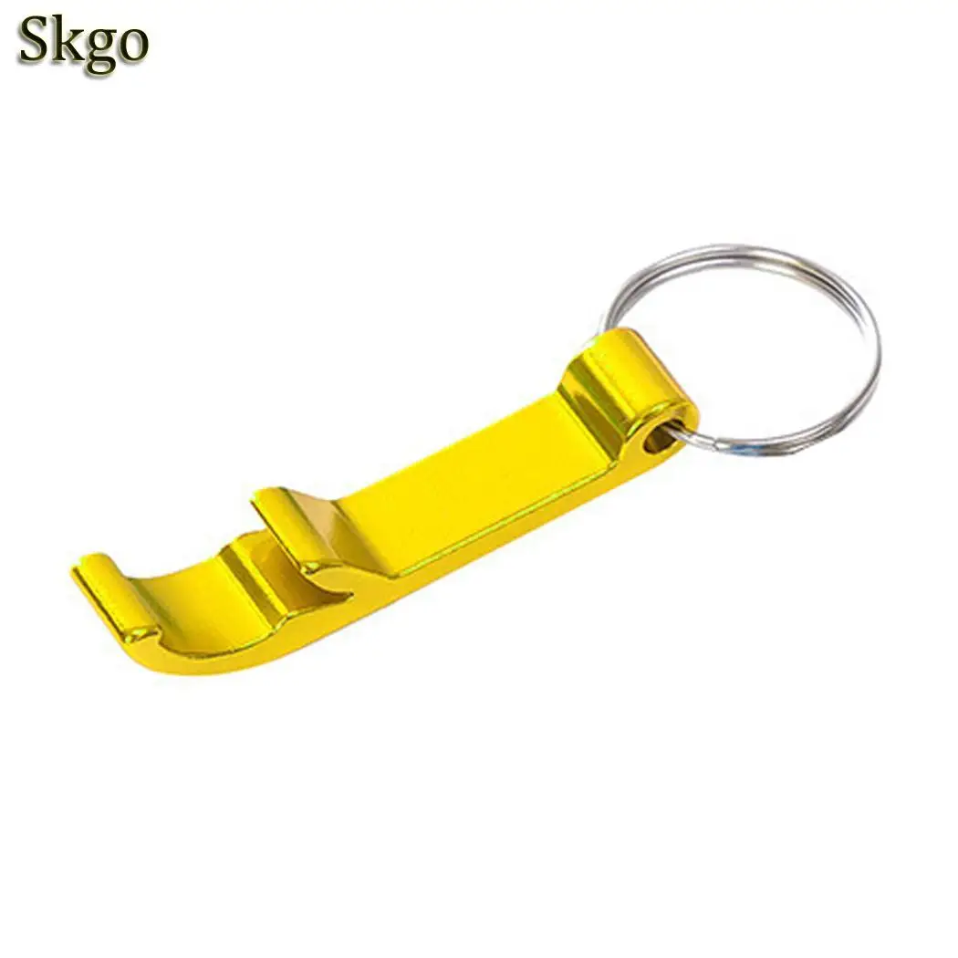 

Blue Red Key Cans Opener Green Geometric Chain Bottles Beverage Yellow Gold Metal Beer Tool 7g Creative Opener