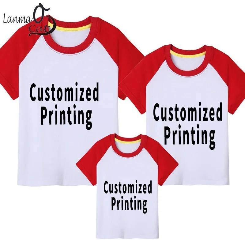 Lanmaocat Mom And Son Daughter Dad Matching Clothes Outfits Personalized Shirts For Family Summer T Free Shipping | Мать и ребенок