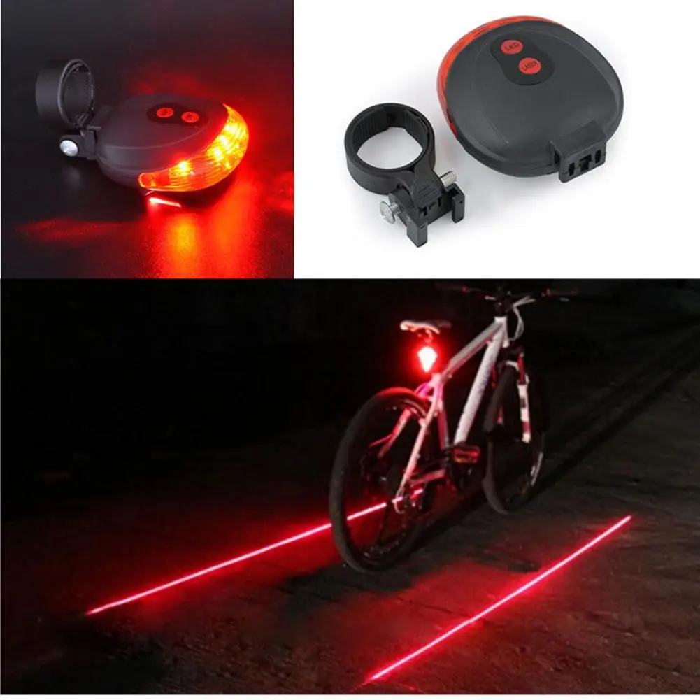 Two LED Bicycle Bike Cycling Flashing Lamp Rear Light Tail Safety Warning US