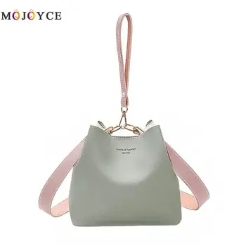 

2pcs/set Fashion Women Mini Color Patchwork Crossbody Bags Ladies Top-Handle Bag Bolsa Feminina Bucket Tote