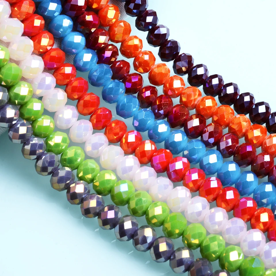 Juleecrystal Shinning 8mm Rondelle Beads Austria Faceted Crystal Beads 