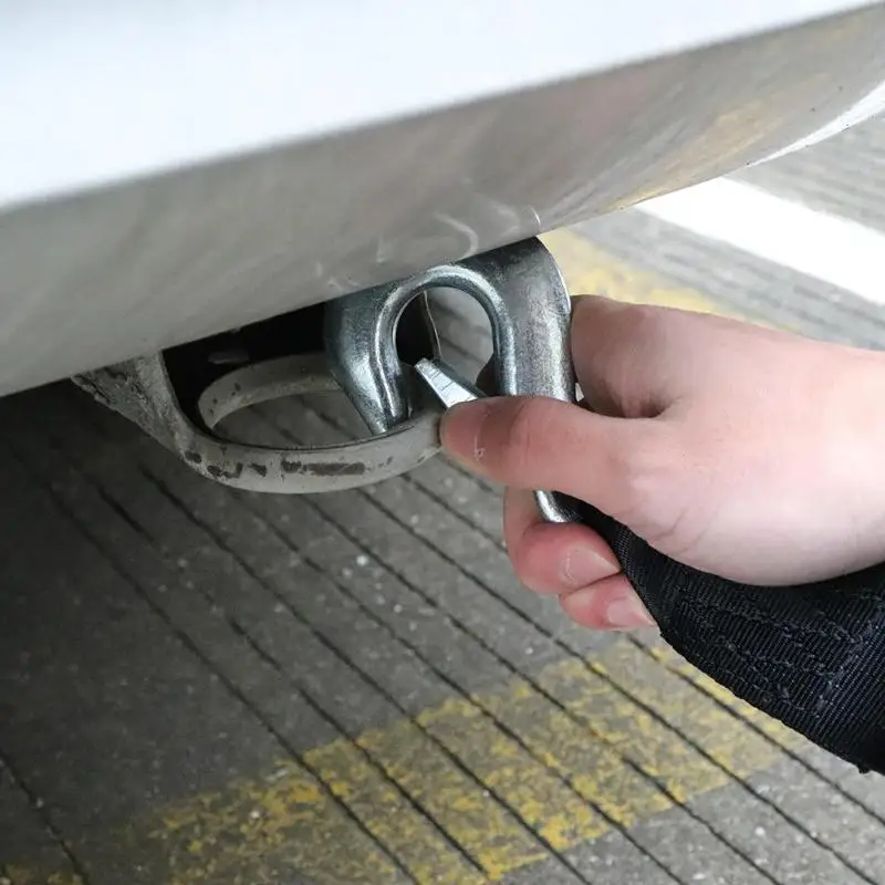 VODOOL 4 m/13ft 4 طن سيارة حبل للسحب الثقيلة السيارات الطوارئ سلامة حبل قطر كابل حزام مع 2 خطاف ل SUV شاحنة مقطورة