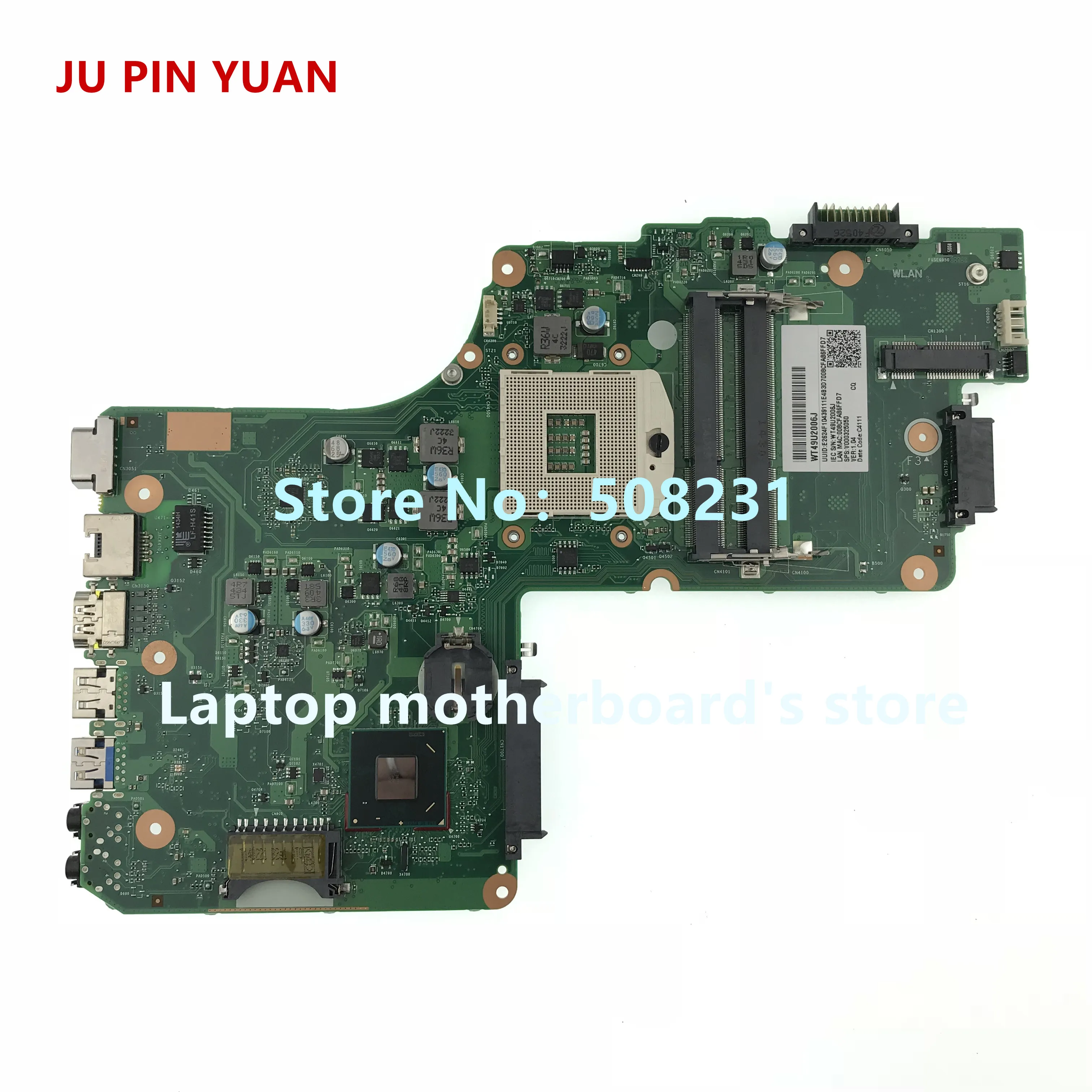 JU PIN юаней V000325050 DB10F-6050A2566201-MB-A02 плата для Toshiba Satellite C50 C55 C55-A C55-A5285 Материнская плата ноутбука