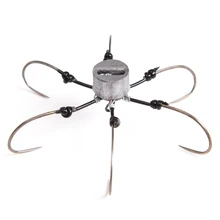 Sharp с высоким содержанием углерода Сталь рыболовный крючок с шестигранной головкой якорных крючка 6-в-1 крючки с вес грузила аксессуары рыболовные снасти Pesca